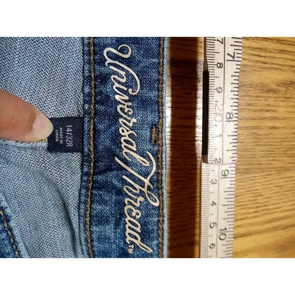 UNIVERSAL THREAD Jeans Shorts Womens 14 / 32 Blue MID RISE BOYFRIEND Preowned - Picture 6 of 9